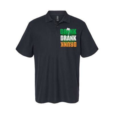 Drink St Patricks' Day Irish Ireland Flag Gift St. Paddy's Softstyle Adult Sport Polo