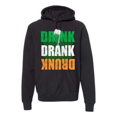 Drink St Patricks' Day Irish Ireland Flag Gift St. Paddy's Premium Hoodie