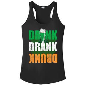 Drink St Patricks' Day Irish Ireland Flag Gift St. Paddy's Ladies PosiCharge Competitor Racerback Tank