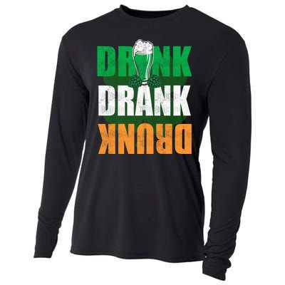 Drink St Patricks' Day Irish Ireland Flag Gift St. Paddy's Cooling Performance Long Sleeve Crew