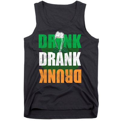 Drink St Patricks' Day Irish Ireland Flag Gift St. Paddy's Tank Top