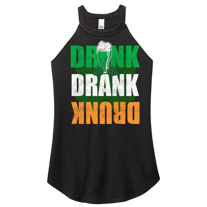 Drink St Patricks' Day Irish Ireland Flag Gift St. Paddy's Women's Perfect Tri Rocker Tank