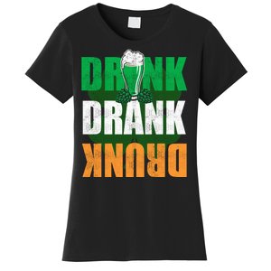 Drink St Patricks' Day Irish Ireland Flag Gift St. Paddy's Women's T-Shirt