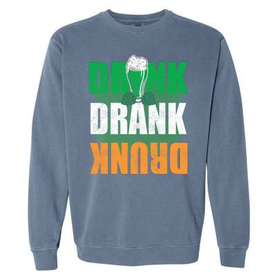 Drink St Patricks' Day Irish Ireland Flag Gift St. Paddy's Garment-Dyed Sweatshirt