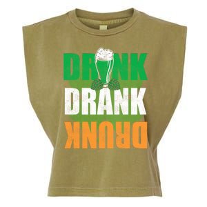 Drink St Patricks' Day Irish Ireland Flag Gift St. Paddy's Garment-Dyed Women's Muscle Tee