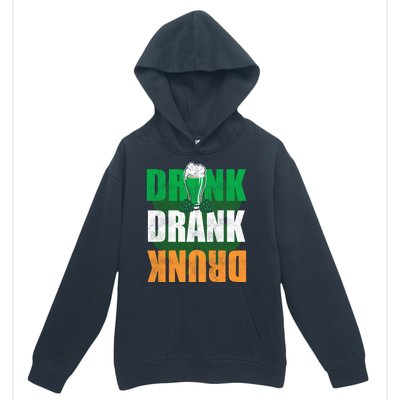 Drink St Patricks' Day Irish Ireland Flag Gift St. Paddy's Urban Pullover Hoodie