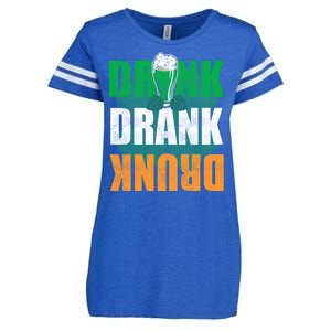 Drink St Patricks' Day Irish Ireland Flag Gift St. Paddy's Enza Ladies Jersey Football T-Shirt