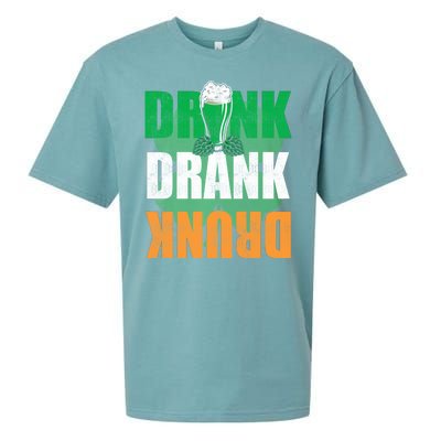 Drink St Patricks' Day Irish Ireland Flag Gift St. Paddy's Sueded Cloud Jersey T-Shirt