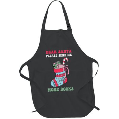 Dear Santa Please Send Me More Books Full-Length Apron With Pockets