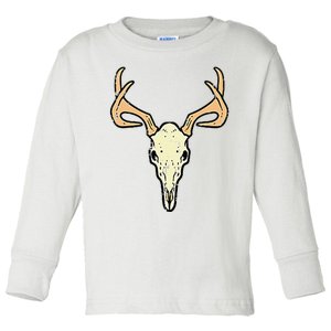 Deer Skull Pocket Buck Elk Hunting Hunter Toddler Long Sleeve Shirt