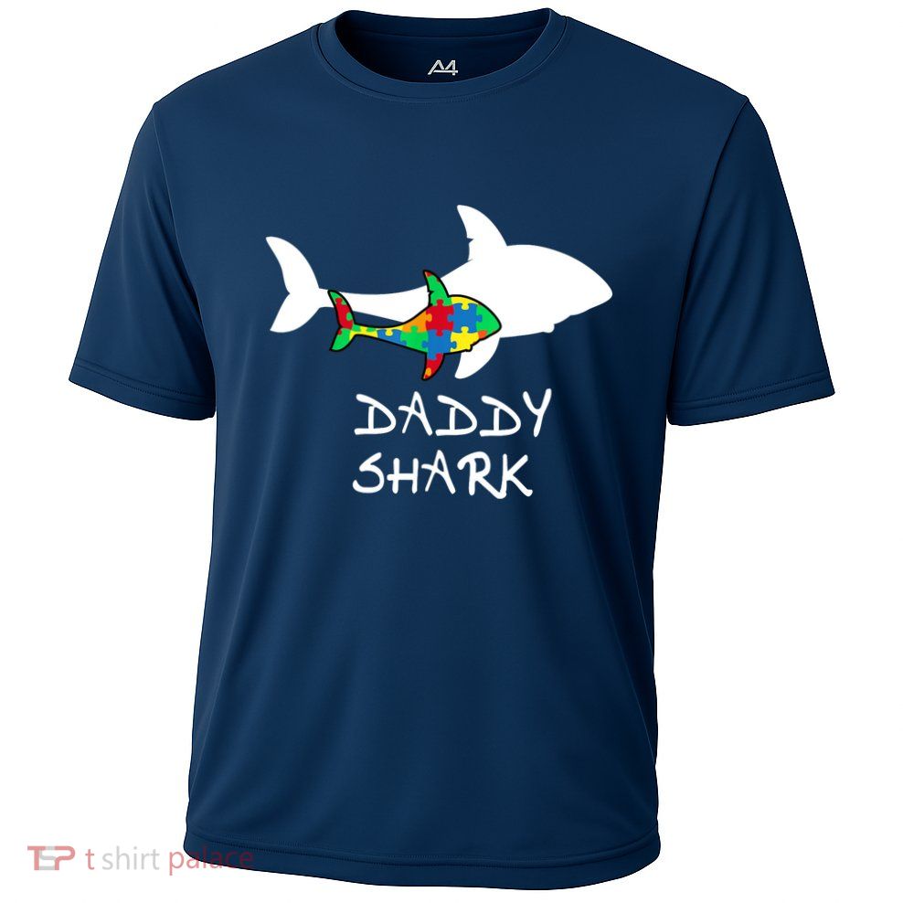 Daddy Shark Puzzle Piece Inspirational Autism Awareness Gift Performance Shirt