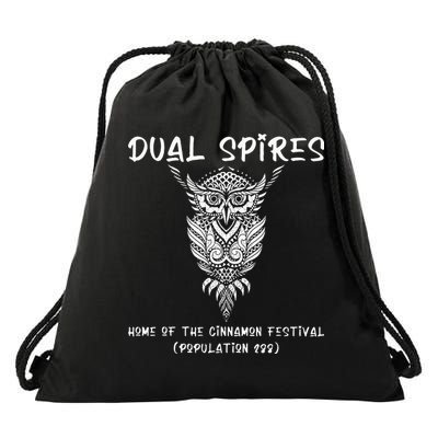 Dual Spires Psych Drawstring Bag