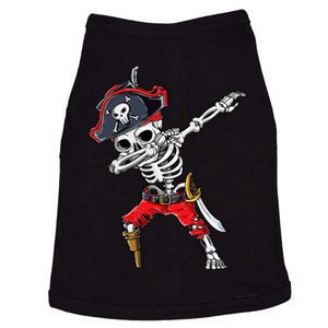 Dabbing Skeleton Pirate Halloween Kids Jolly Roger Doggie Tank