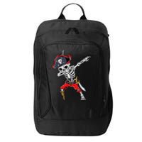 Dabbing Skeleton Pirate Halloween Kids Jolly Roger City Backpack