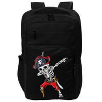 Dabbing Skeleton Pirate Halloween Kids Jolly Roger Impact Tech Backpack