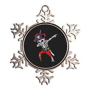 Dabbing Skeleton Pirate Halloween Kids Jolly Roger Metallic Star Ornament