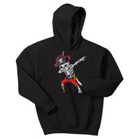 Dabbing Skeleton Pirate Halloween Kids Jolly Roger Kids Hoodie