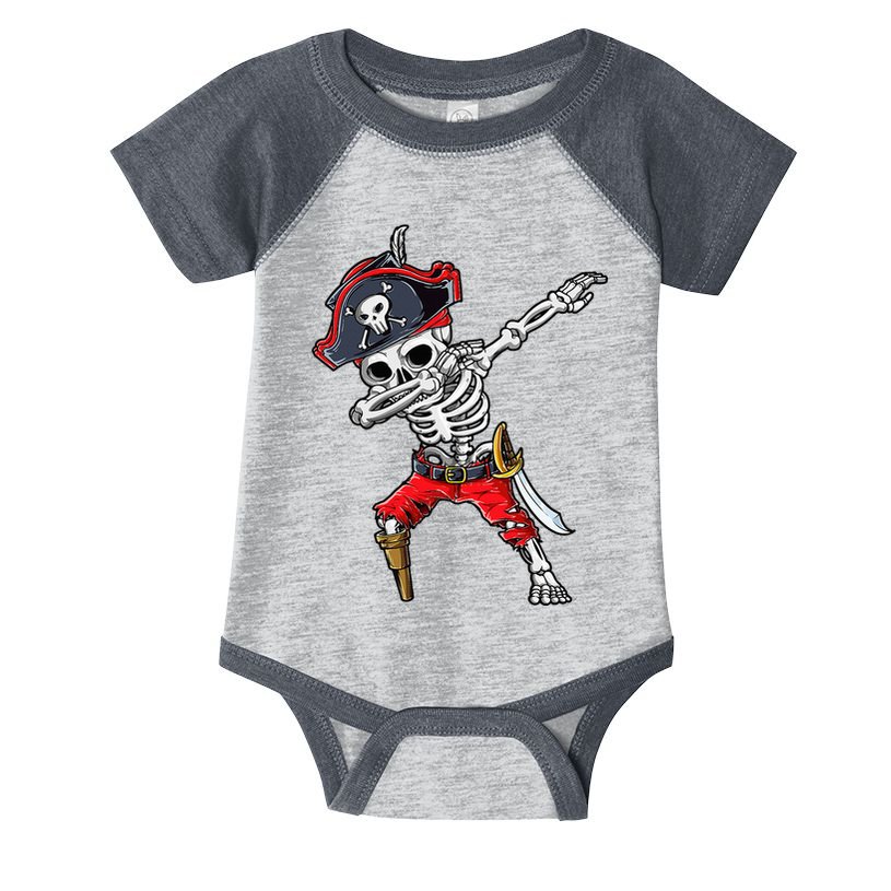Dabbing Skeleton Pirate Halloween Kids Jolly Roger Infant Baby Jersey Bodysuit