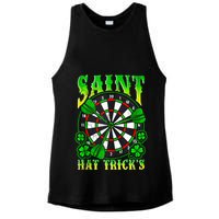 Darts St PatrickS Day St Hat Tricks Dart Board Ladies PosiCharge Tri-Blend Wicking Tank