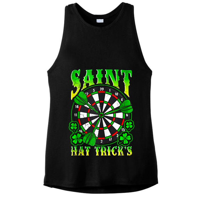 Darts St PatrickS Day St Hat Tricks Dart Board Ladies PosiCharge Tri-Blend Wicking Tank