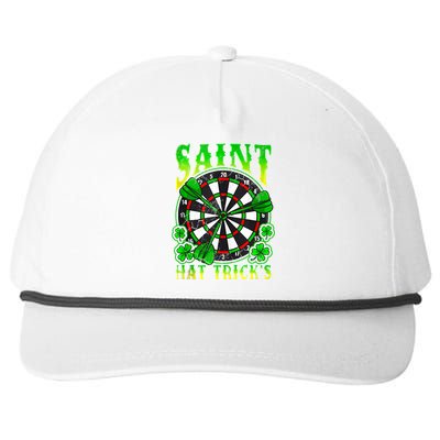 Darts St PatrickS Day St Hat Tricks Dart Board Snapback Five-Panel Rope Hat