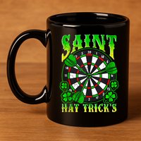 Darts St PatrickS Day St Hat Tricks Dart Board 11oz C Handle Ceramic Mug