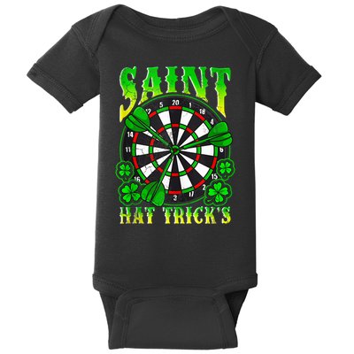 Darts St PatrickS Day St Hat Tricks Dart Board Baby Bodysuit