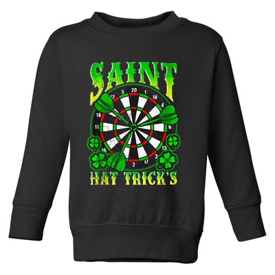 Darts St PatrickS Day St Hat Tricks Dart Board Toddler Sweatshirt