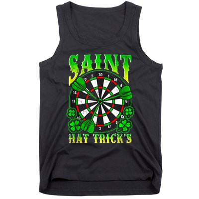 Darts St PatrickS Day St Hat Tricks Dart Board Tank Top
