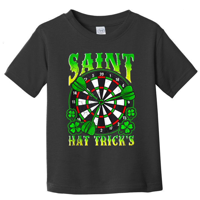 Darts St PatrickS Day St Hat Tricks Dart Board Toddler T-Shirt