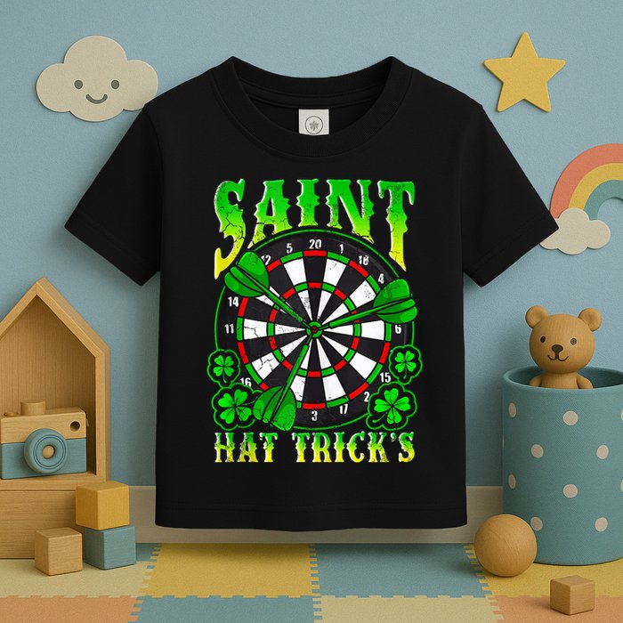 Darts St PatrickS Day St Hat Tricks Dart Board Toddler T-Shirt