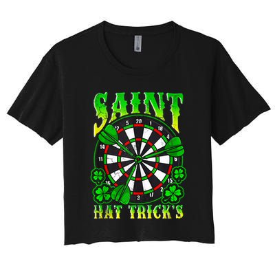 Darts St PatrickS Day St Hat Tricks Dart Board Crop Top