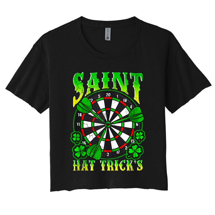 Darts St PatrickS Day St Hat Tricks Dart Board Crop Top