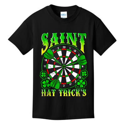 Darts St PatrickS Day St Hat Tricks Dart Board Kids T-Shirt