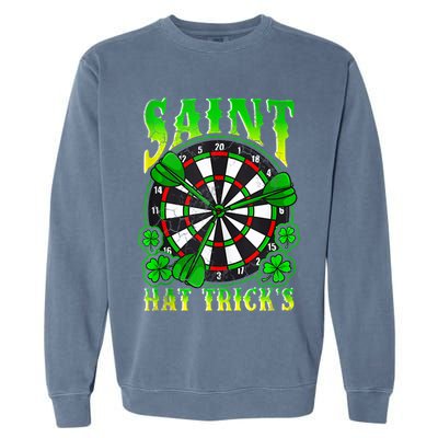 Darts St PatrickS Day St Hat Tricks Dart Board Garment-Dyed Sweatshirt