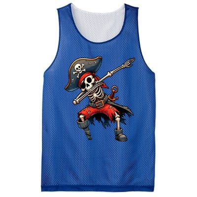 Dabbing Skeleton Pirate Mesh Reversible Basketball Jersey Tank