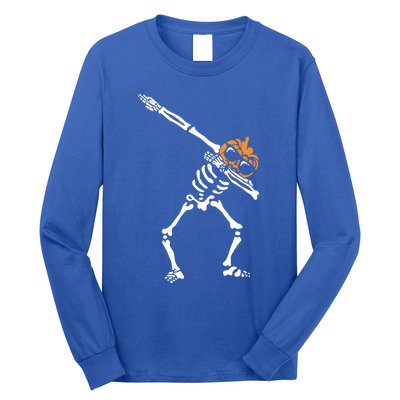 Dab Skeleton Pumpkin Head Jack O Lantern Halloween Humor Meaningful Gift Long Sleeve Shirt