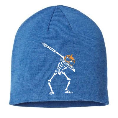 Dab Skeleton Pumpkin Head Jack O Lantern Halloween Humor Meaningful Gift Sustainable Beanie