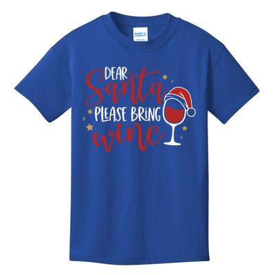 Dear Santa Please Bring Wine Gift Kids T-Shirt