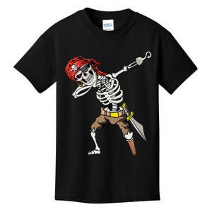 Dabbing Skeleton Pirate Halloween Kids Jolly Roger Pirate Kids T-Shirt