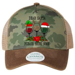 Dear Santa Please Bring Wine Christmas Merry Winemas Legacy Tie Dye Trucker Hat