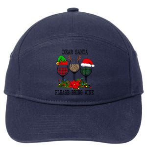 Dear Santa Please Bring Wine Christmas Merry Winemas 7-Panel Snapback Hat