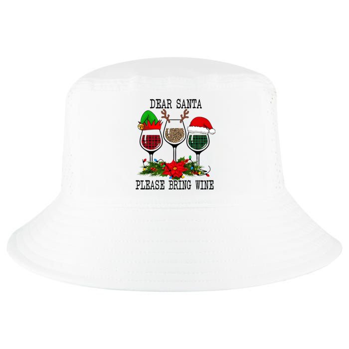 Dear Santa Please Bring Wine Christmas Merry Winemas Cool Comfort Performance Bucket Hat