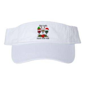 Dear Santa Please Bring Wine Christmas Merry Winemas Valucap Bio-Washed Visor