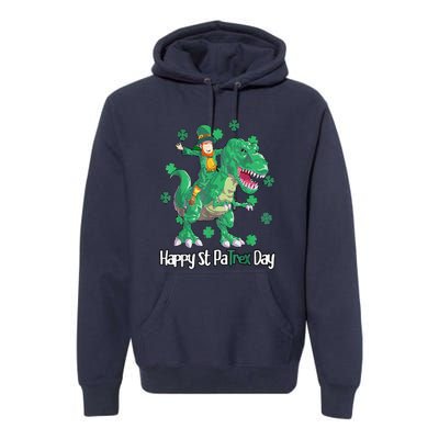 Dino St Patricks Day Leprechaun Premium Hoodie