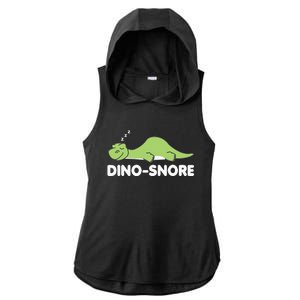 Dino Snore Pajamas Dinosaur Ladies PosiCharge Tri-Blend Wicking Draft Hoodie Tank