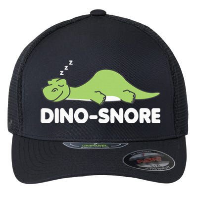 Dino Snore Pajamas Dinosaur Flexfit Unipanel Trucker Cap