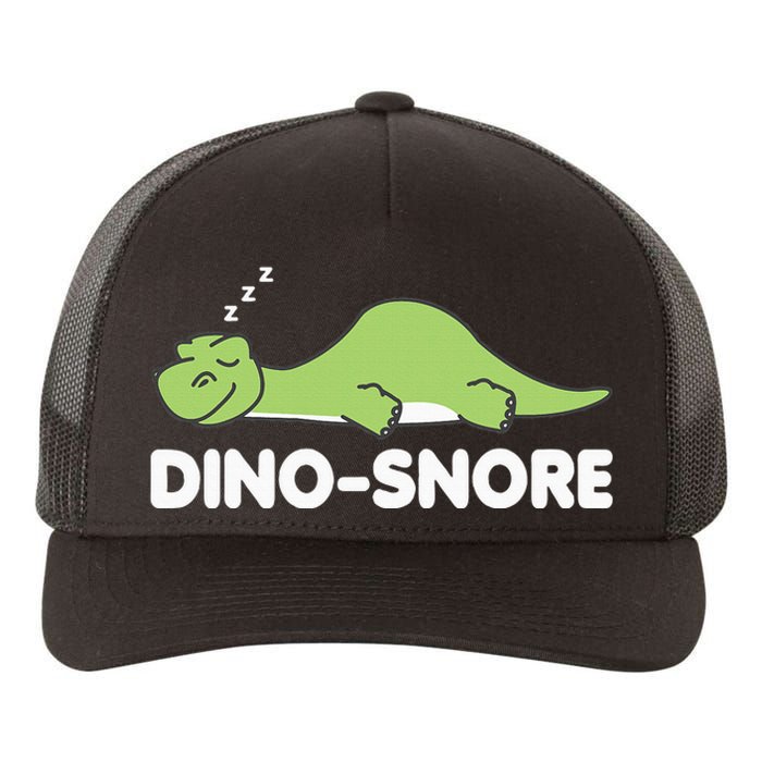 Dino Snore Pajamas Dinosaur Yupoong Adult 5-Panel Trucker Hat