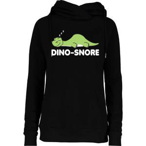 Dino Snore Pajamas Dinosaur Womens Funnel Neck Pullover Hood