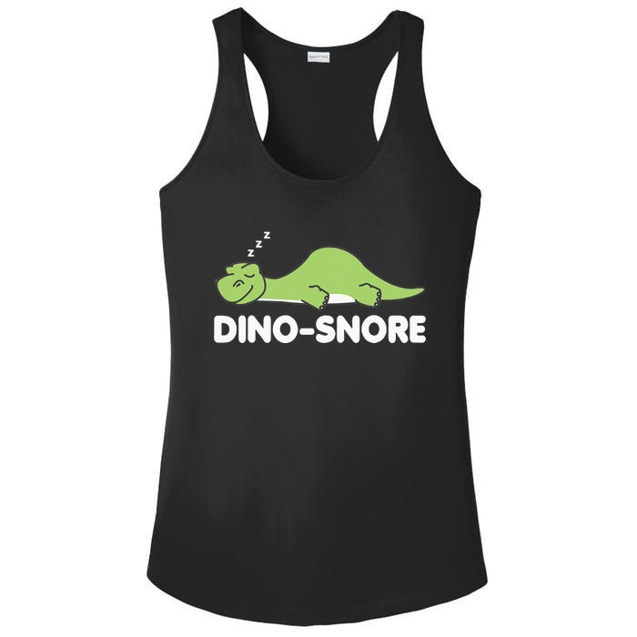 Dino Snore Pajamas Dinosaur Ladies PosiCharge Competitor Racerback Tank